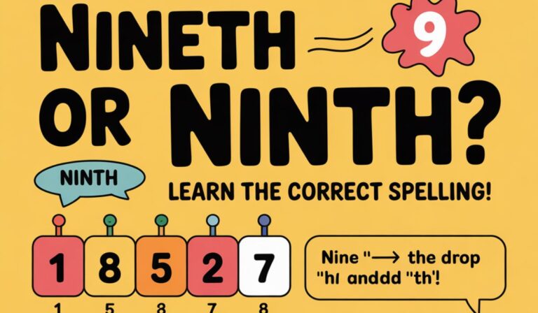 Nineth or Ninth