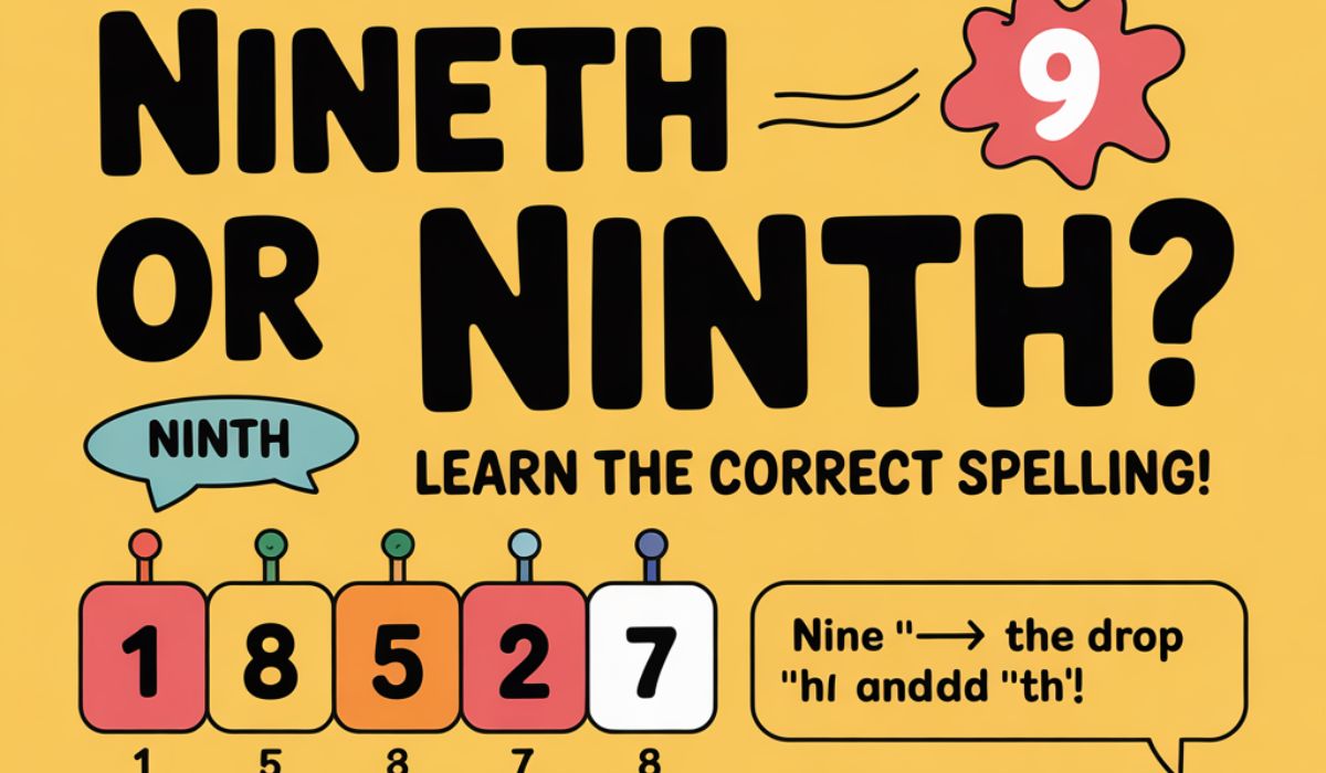 Nineth or Ninth
