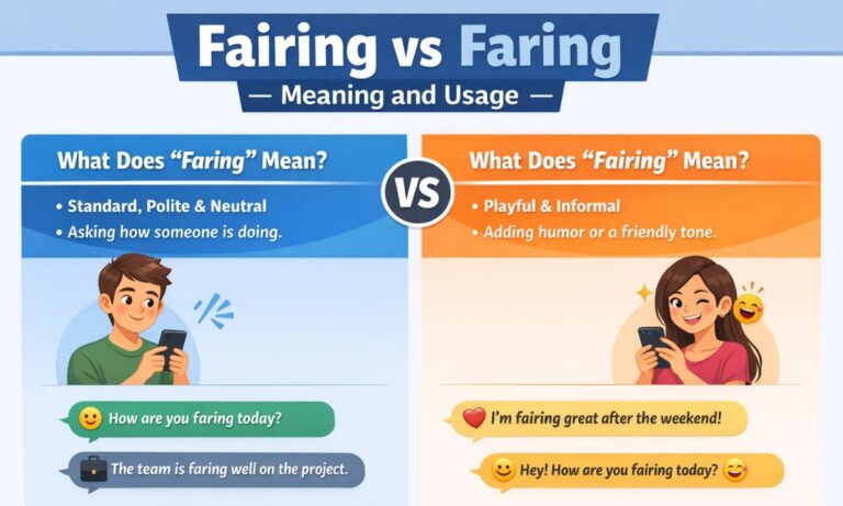 Fairing vs Faring Meaning
