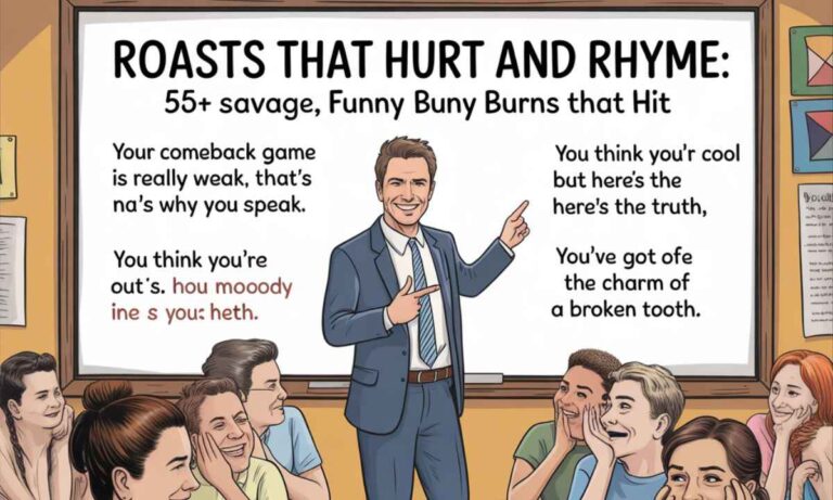 Roasts That Hurt and Rhyme 55+ Savage,