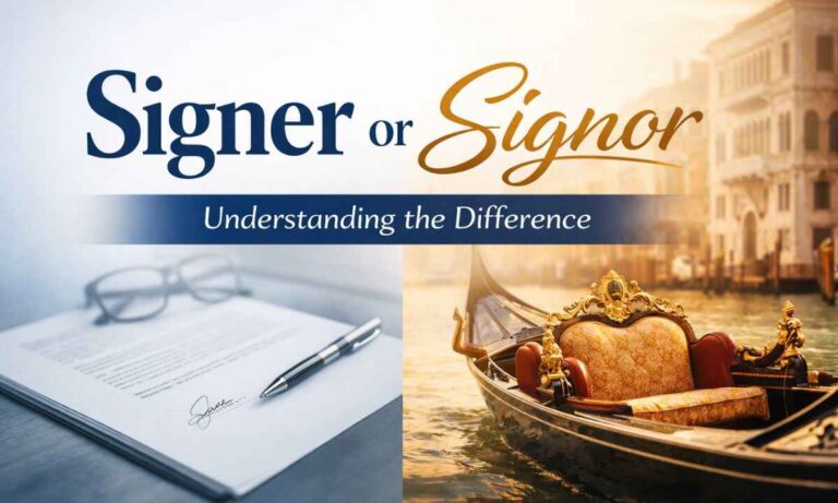 Signer or Signor